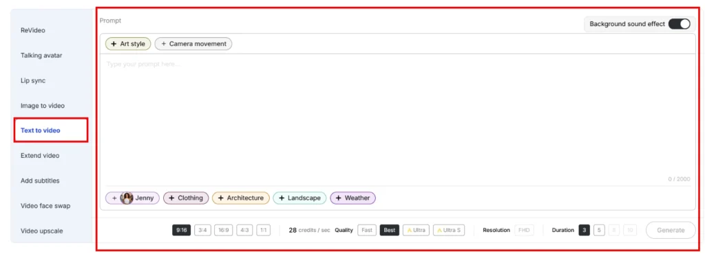 APOB AI Text to Video Generation