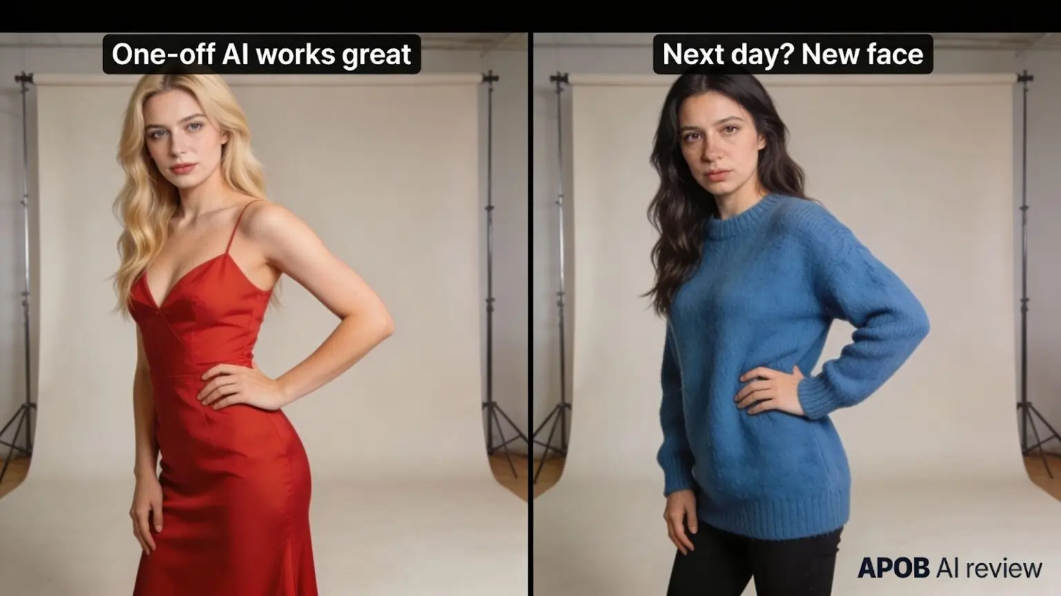 AI Portrait Models Failed Consistency