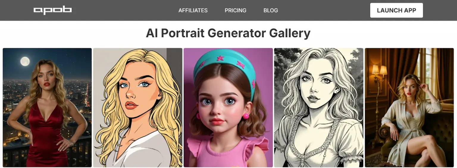 APOB AI portrait generator