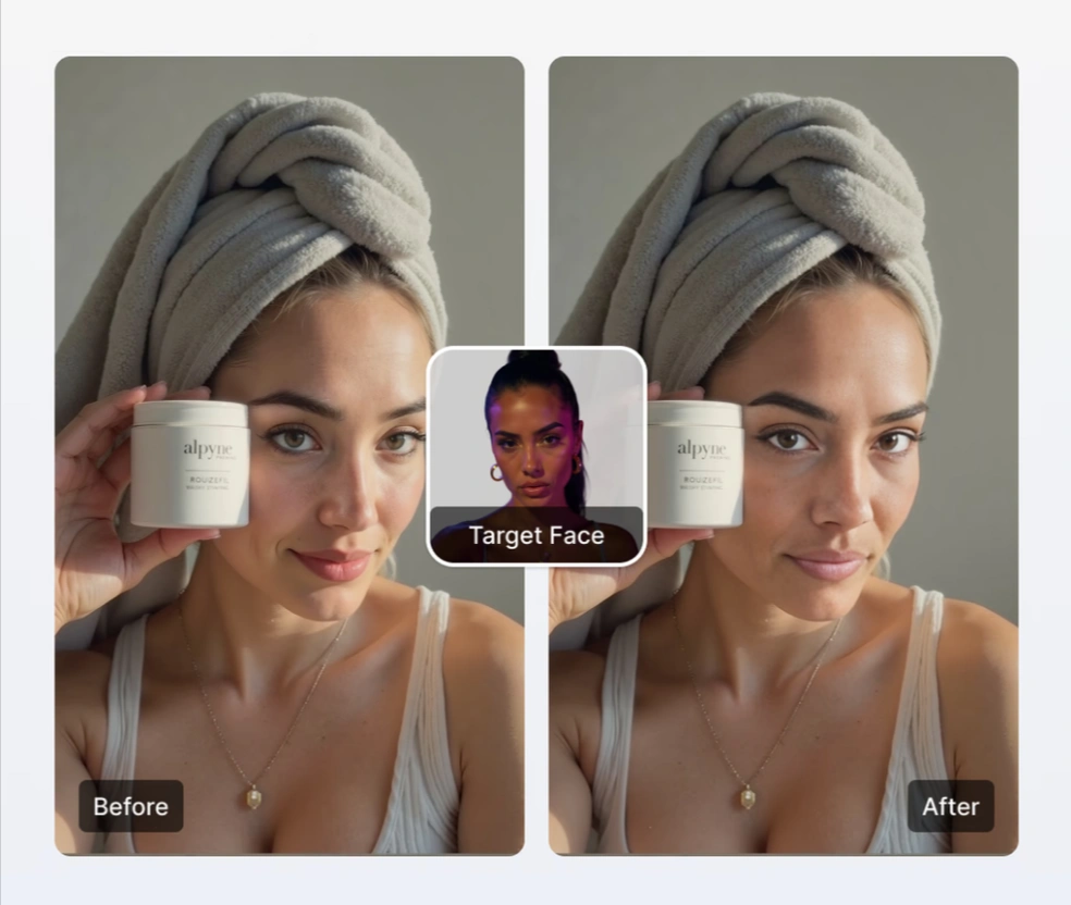 Face swapping by Pykaso AI